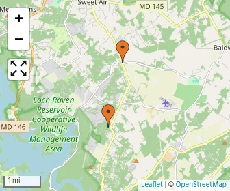 Area schools map